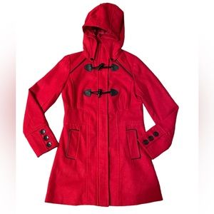 Women’s red peacoat - size Medium